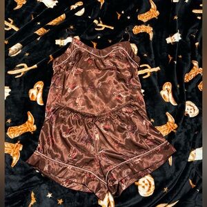 NWT-Midnight Bakery Satin Women's Pajama Set -medium